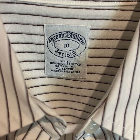BROOKS BROTHERS Gray Pinstripe Blouse NWOT - Picture 3 of 7